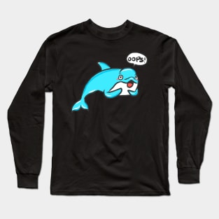 cute dolphin design whale fish animal welfare dolphin Long Sleeve T-Shirt